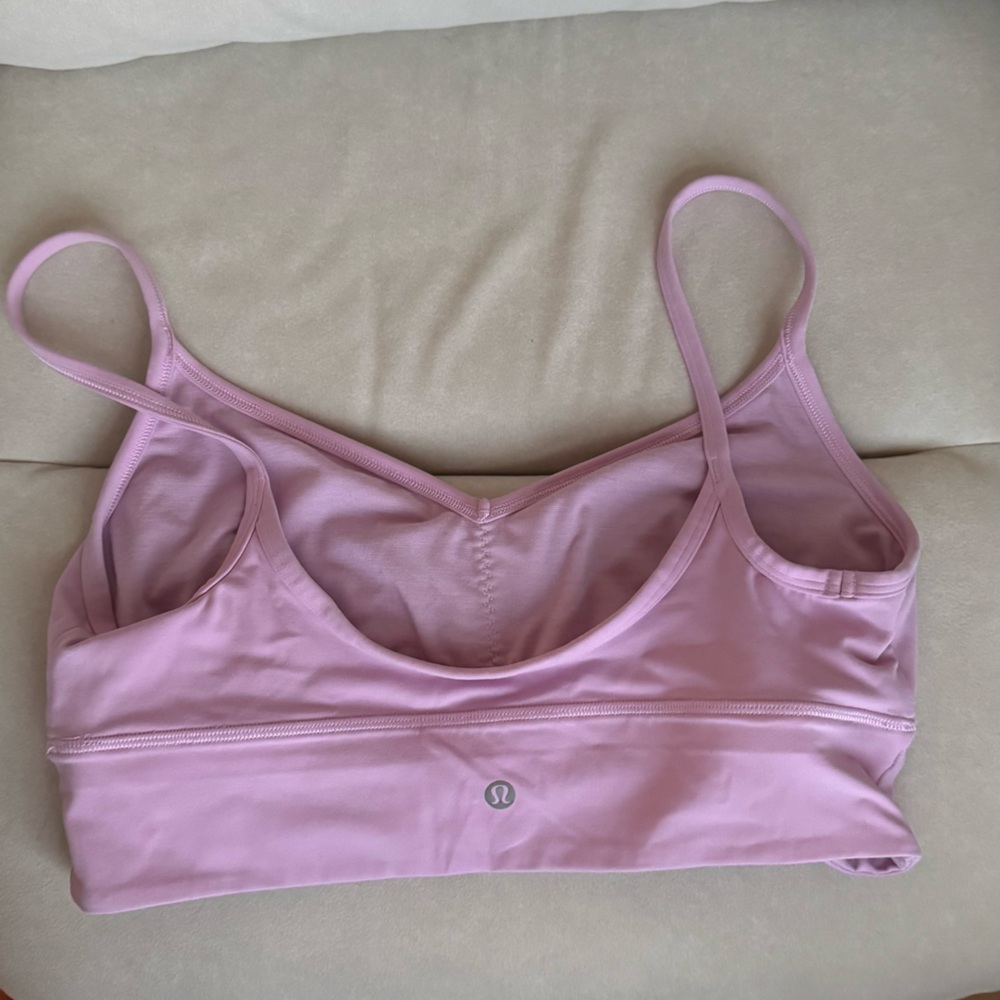 Lululemon Light Pink Longline Scoop Neck Sports Bra
